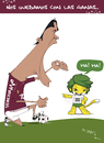 Cartoon: No vino al tinto (small) by jaime ortega tagged venezuela,futbol,soccer,mundial,sudafrica