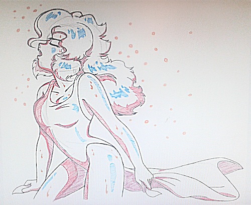 Cartoon: Retro Girl Melyona Summer 001 (medium) by BDTXIII tagged retrogirlmelyona
