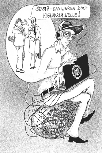 Cartoon: Das Leben der Anderen (medium) by petwall tagged nsa,spitzelei,überwachung