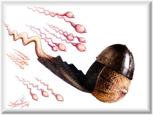 Cartoon: SuperSperm (medium) by LuciD tagged lucido