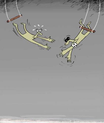 Cartoon: It is my chance (medium) by Mohsen Zarifian tagged blind,chance,death