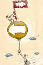 Cartoon: go to my direction or...! (small) by Mohsen Zarifian tagged left right ballon flying sky clouds politic