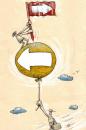 Cartoon: go to my direction or...! (small) by Mohsen Zarifian tagged left,right,ballon,flying,sky,clouds,politic