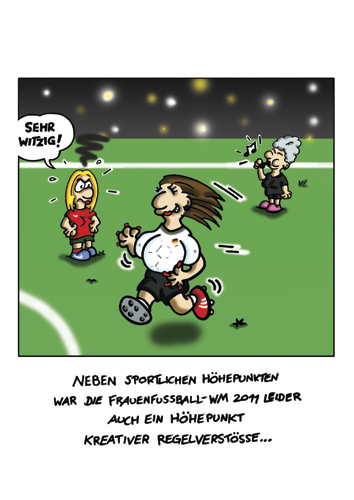 Cartoon: FIFAFRAUENWM (medium) by Marcus Trepesch tagged soccer,fifa,women,football,20111,germany,sports,birgit,prinz,wm