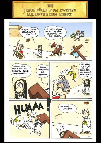 Cartoon: Passion Part 7 (medium) by Marcus Trepesch tagged jesus,irony,iron,funnies,fun