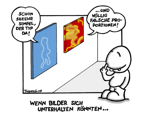 Cartoon: Sehr Simpel.... (medium) by Marcus Trepesch tagged art,museum,funnies,cartoon,comic