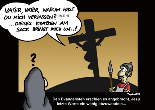 Cartoon: So wars (medium) by Marcus Trepesch tagged jesus,funnie,religion,bible,cartoon