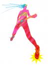 Cartoon: uculele rocks! (small) by illustrami tagged uculele,rocks,girl,music,pink,power