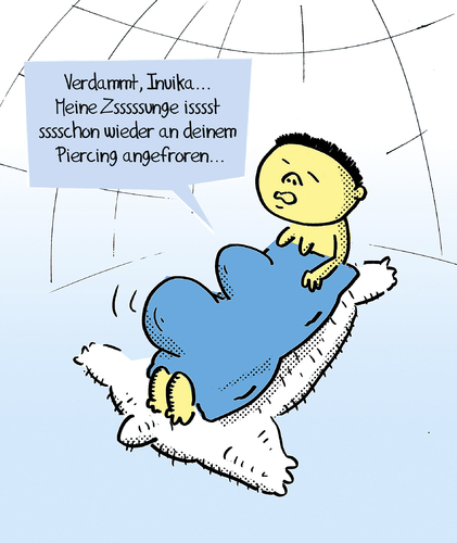 Cartoon: Frozen Sex (medium) by Ludwig tagged inuit,eskimo,frost,unfall,cunnilungus,intimschmuck,piercing,intimpiercing