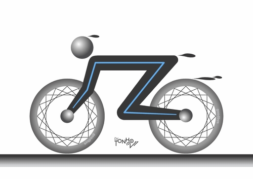 Cartoon: BikeMan (medium) by Tonho tagged bicycle,bike