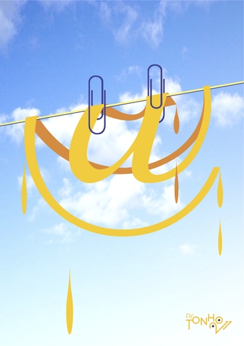 Cartoon: clothes line (medium) by Tonho tagged clothes,line,arroba