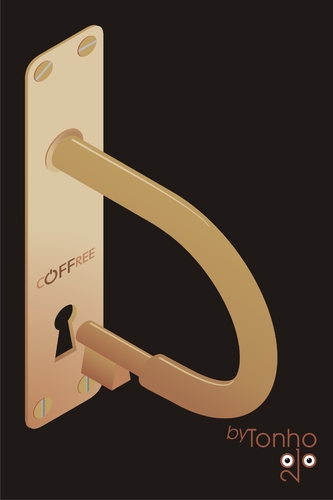 Cartoon: cOFFree (medium) by Tonho tagged lock