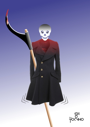 Cartoon: fascination (medium) by Tonho tagged fashion,action,death,glamour