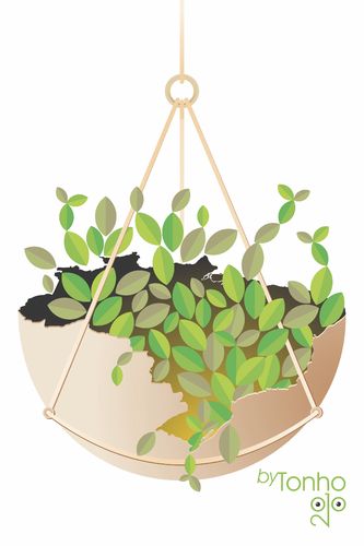 Cartoon: foliage (medium) by Tonho tagged leaf