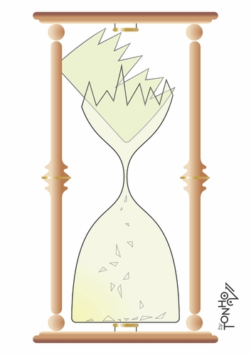 Cartoon: hourglass (medium) by Tonho tagged hourglass,time