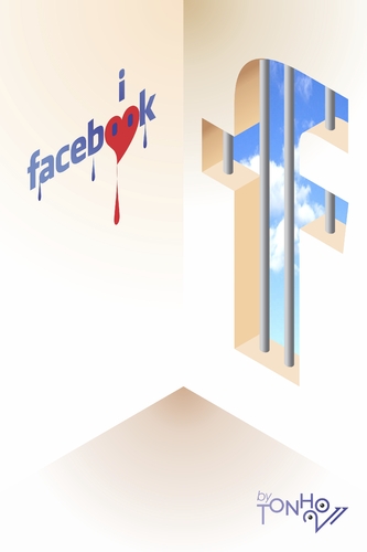 Cartoon: facebook (medium) by Tonho tagged facebookzuckerbook