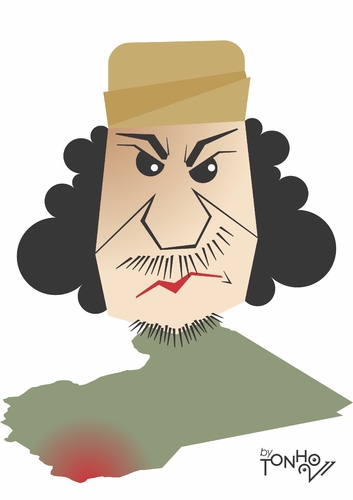 Cartoon: kadhafi (medium) by Tonho tagged gaddafi