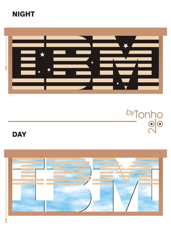 Cartoon: Logo (medium) by Tonho tagged ibm