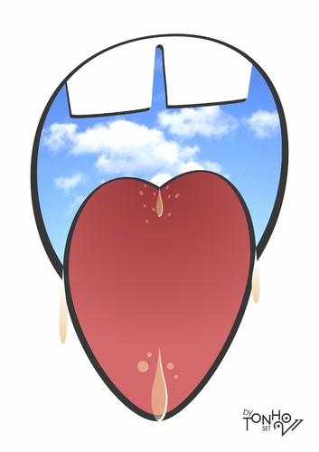 Cartoon: mouth sky (medium) by Tonho tagged mouth,sky
