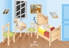 Cartoon: Bedroom Van Gogh a la Escher (small) by Tonho tagged bedroom,van,gogh,escher,ilusion