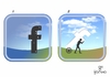 Cartoon: facebook door (small) by Tonho tagged facebook,door