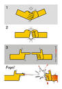 Cartoon: greet (small) by Tonho tagged handshake