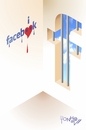 Cartoon: facebook (small) by Tonho tagged facebookzuckerbook