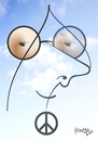 Cartoon: imagination in the sky (small) by Tonho tagged peace,john,lennon,beatles