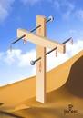Cartoon: Nailing on the cross (small) by Tonho tagged cross,nail,passion,of,christ,la,escher