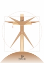 Cartoon: Vitruvius (small) by Tonho tagged vitruvius,crucifix