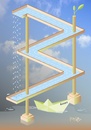 Cartoon: Waterfall (small) by Tonho tagged escher,waterfall