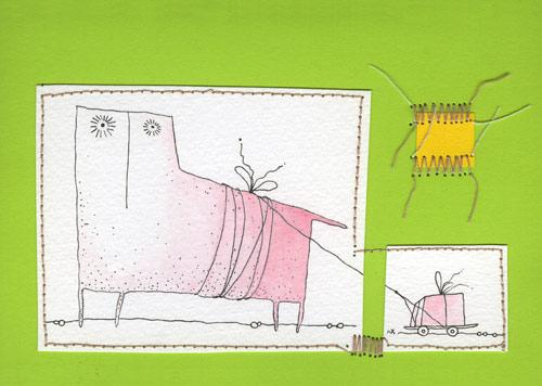 Cartoon: Sunny Birthday! (medium) by flyingfly tagged greeting,card,sun,cat,gift,love,animals,birthday,surprise