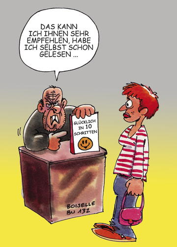 Cartoon: Buch-Empfehlung (medium) by Boiselle tagged wirtschaft,buchhandel,steffen,boiselle