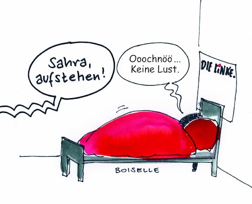 Cartoon: Keine Lust (medium) by Boiselle tagged steffen,boiselle,cartoon,humor,lustig,witzig,politik,die,linke,müde,bett,schlafen,keine,lust,aufstehen,steffen,boiselle,cartoon,humor,lustig,witzig,politik,die,linke,müde,bett,schlafen,keine,lust,aufstehen