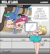 Cartoon: Still at large 116 (small) by bindslev tagged flight,airline,company,airlines,flights,turbulence,travel,air,trip,cabin,hostess,transport,weather,airplane,passenger,crew,crews,aeroplane,aeroplanes,airplanes