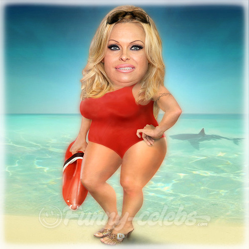 Cartoon: Pamela Anderson (medium) by funny-celebs tagged pamelaanderson,baywatch,canada,hollywood,playboy,playmate,sexsymbol,peta,barbwire