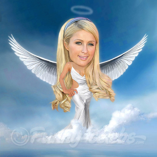 Cartoon: Paris Hilton (medium) by funny-celebs tagged paris,hilton,scandal,affair,entertainment,reality,star,celebrity,party,paparazzi,angel