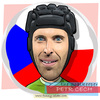 Cartoon: Pert Cech (small) by funny-celebs tagged petrcech,goalkeper,sport,football,soccer,goal,czechrepublic,arsenal,chelsea