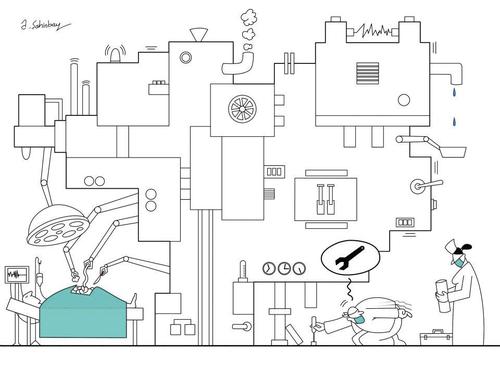 Cartoon: operating room (medium) by aytrshnby tagged operating,room