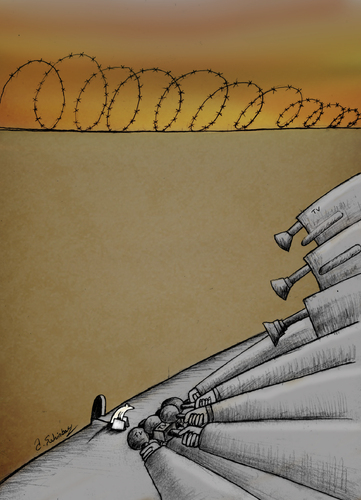 Cartoon: press (medium) by aytrshnby tagged war,no