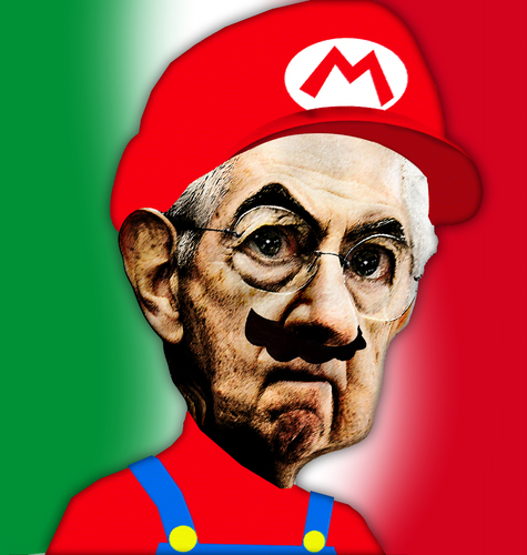 Cartoon: SuperMario Monti (medium) by dabobabo tagged mario,monti,italy,italian,premier,caricature,funny,economy,europe,european,government,politic,crisis,default,debit