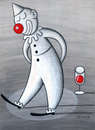 Cartoon: the usual circus in the head (small) by Pecchia tagged wine clown cartoon pecchia