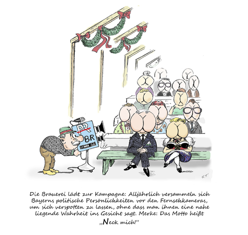 Cartoon: Auf dem Nockherberg (medium) by Simpleton tagged br,münchen,nockherberg,politiker,bayern