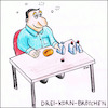 Cartoon: Gesundes Frühstück (small) by Storch tagged vollkorn,dreikorn,vierkorn,brötchen,schnaps,ernährung,vollkost,diät,metabolisches,syndrom