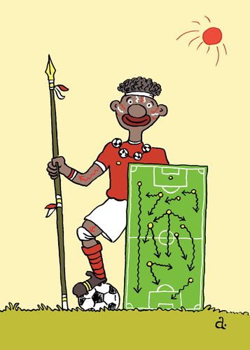 Cartoon: Shield (medium) by Vasiliy tagged football,shield,attack,scheme,sport,soccer,championship,game,olympiad,player,defense,plan,warrior,africa