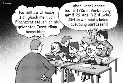 Cartoon: jusstudium (medium) by schuppi tagged schule,schulklasse,jus,recht,studium,jusstudium,klasse