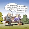 Cartoon: Rentnerbank (small) by schuppi tagged inflation,bank,rente,rentner,wert,geld,geldentwertung,sitzen,park,parkbank,regierung,preise