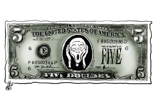 Cartoon: no title (medium) by Nikola Otas tagged dolar