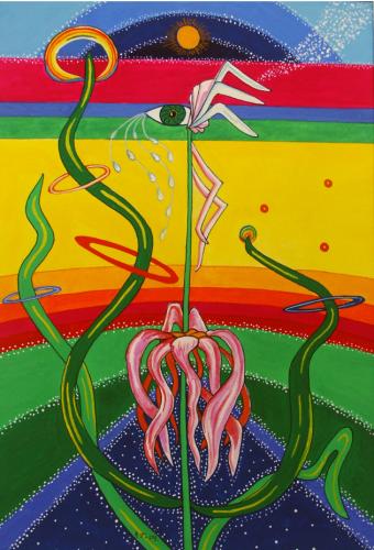 Cartoon: Flowers And Energies (medium) by Lyubow Talimonova tagged flowers,energy,energies