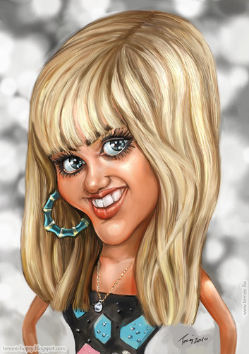 Cartoon: Hannah Montana (medium) by hopsy tagged star,movie,hit,tv,channel,disney,montana,hannah